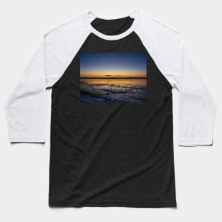 Dawn at an Icy Beach in Tracadie, New Brunswick Canada v1 Baseball T-Shirt